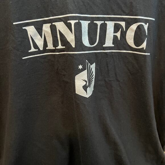 MN MLS  Women's United FC Black Short Sleeve T-Shirt - Size 2XL - NWT - Picture 4 of 7